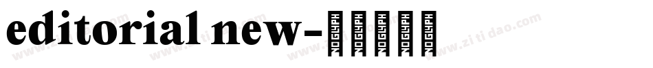editorial new字体转换